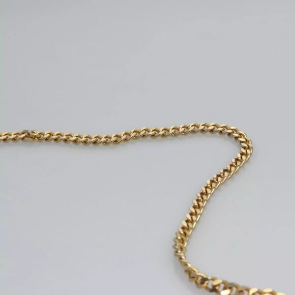 GUCCI Chain Shoulder Bag Leather Brown Gold Auth ep7469 - Picture 9 of 16